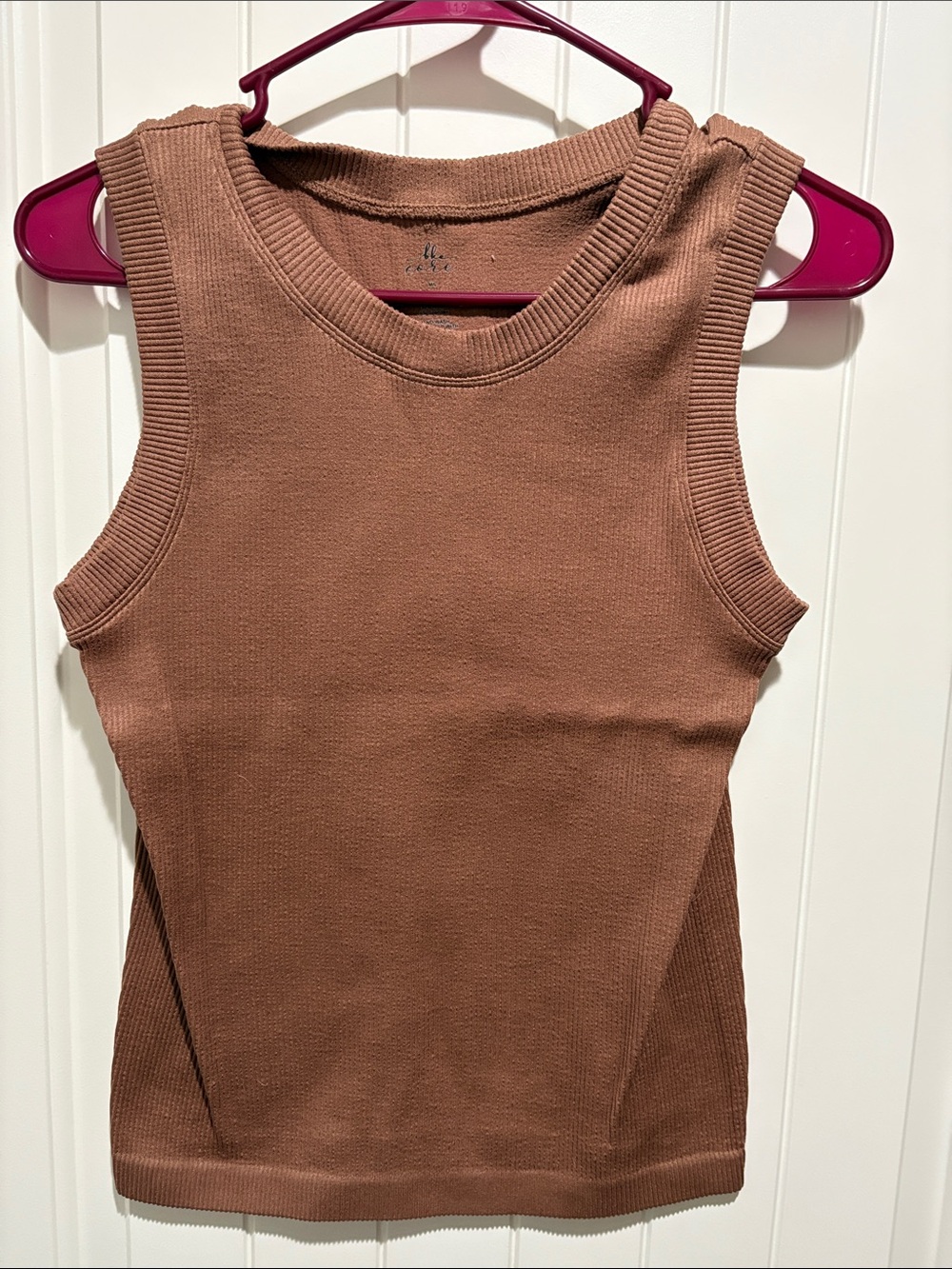 BKE Ribbed Tank Top - Brown